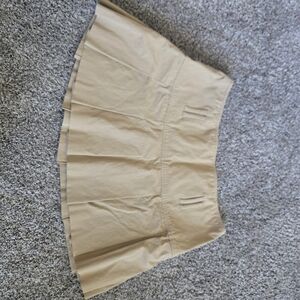 Theory Tan Pleated Skirt